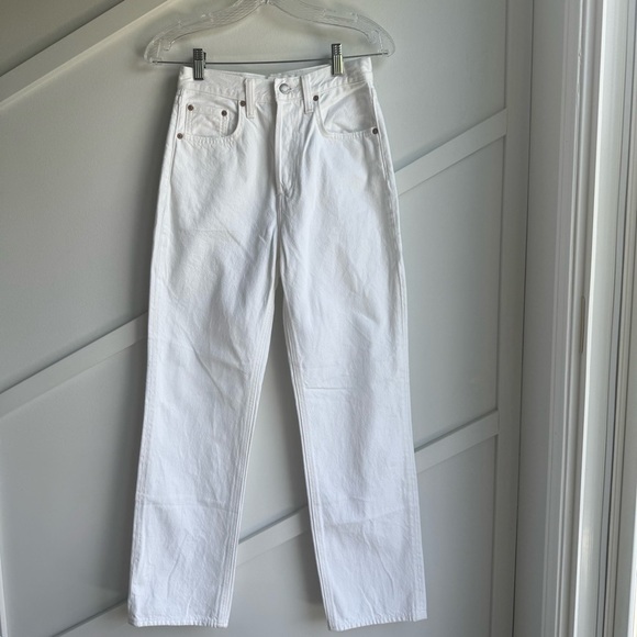 ARITZIA Denim Forum The Joni High Rise Loose White Jeans Organic Cotton size 23 - Picture 2 of 10